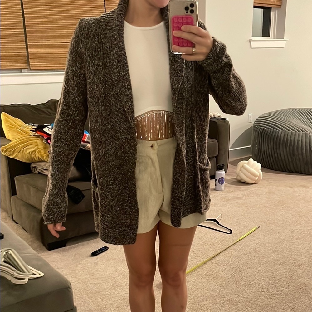 White Stag Brown Cardigan Sweater